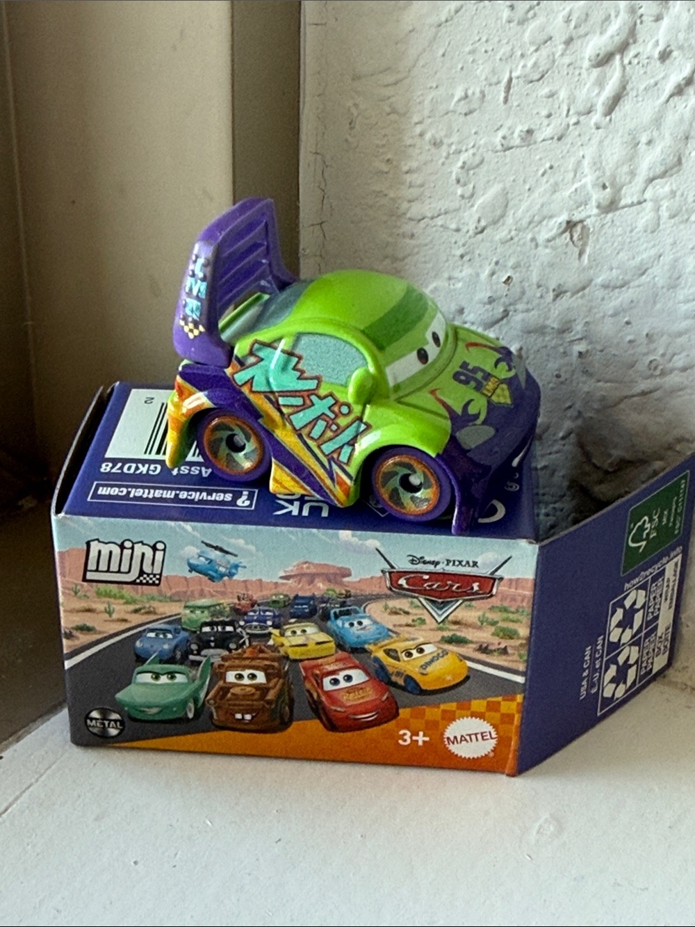 Mattel Cars Mini Racer - Lime Green & Purple
